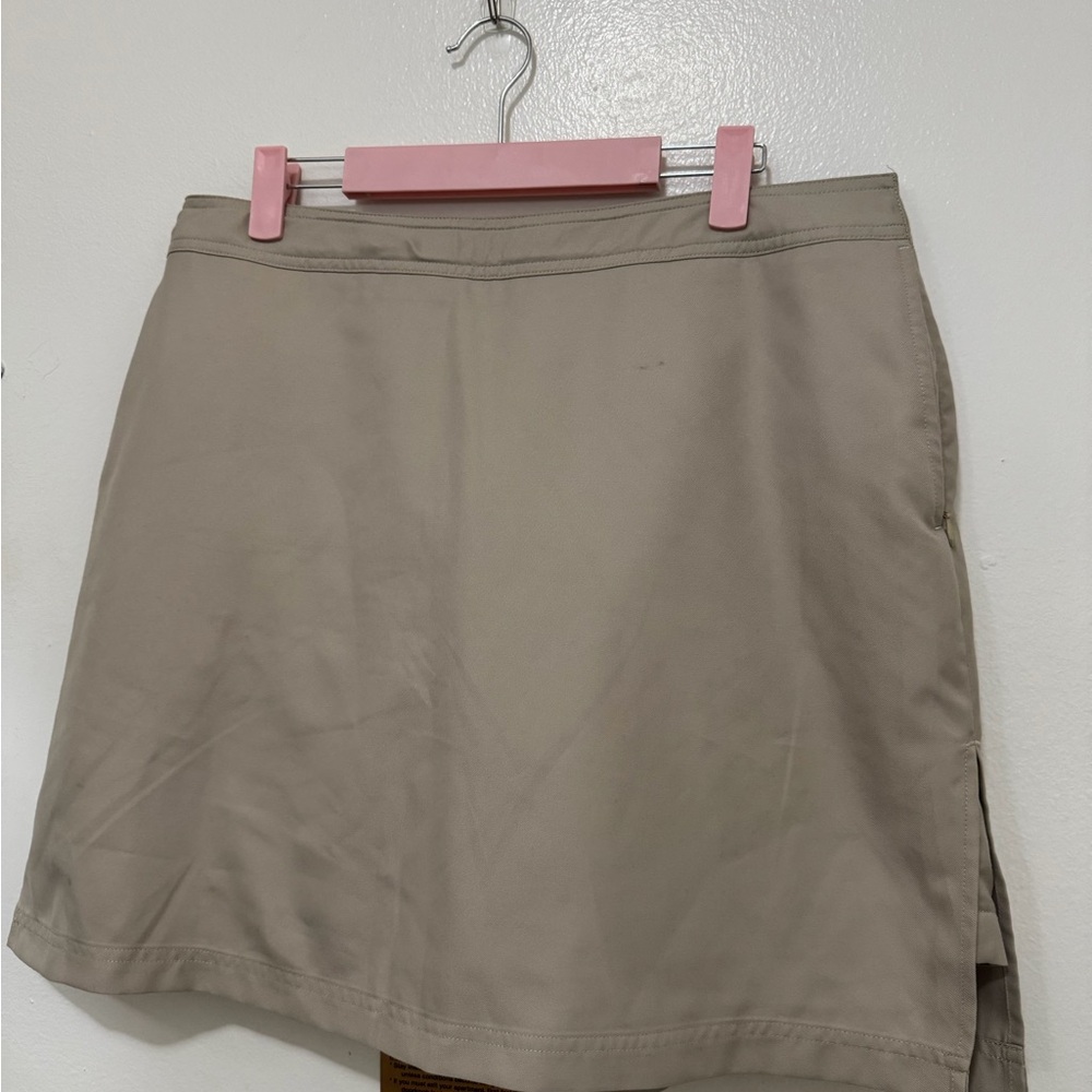 Beige Mini Skirt